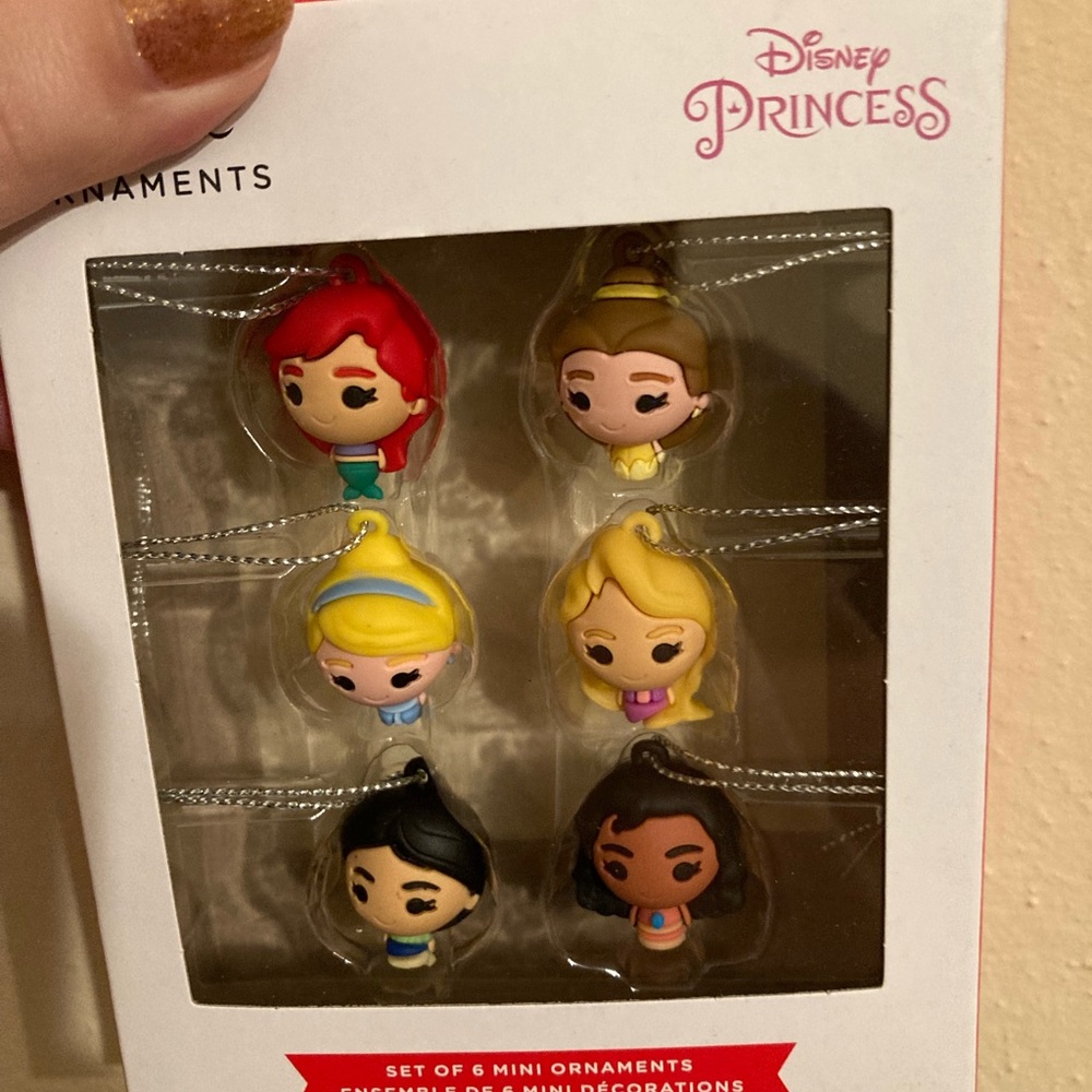 Mini Disney princess ornaments
